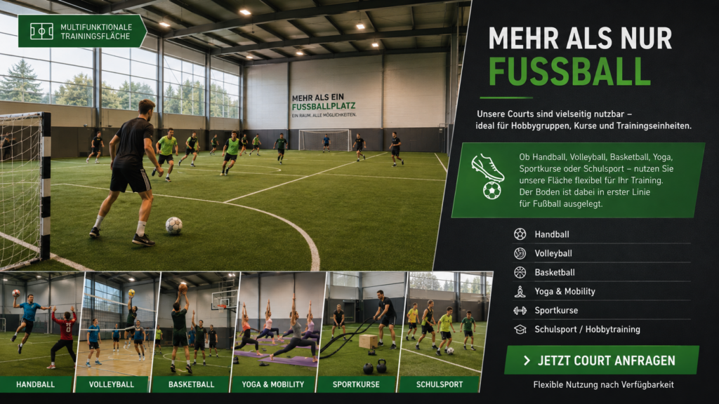 Multifunktionale Nutzung der Soccer-Teck Courts